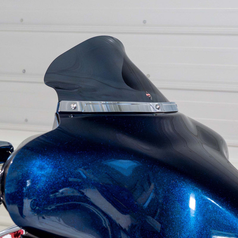 Landing style Windshield Trim for Harley-Davidson 1996-2013 FLH Motorcycles in Chrome(Landing - Chrome)