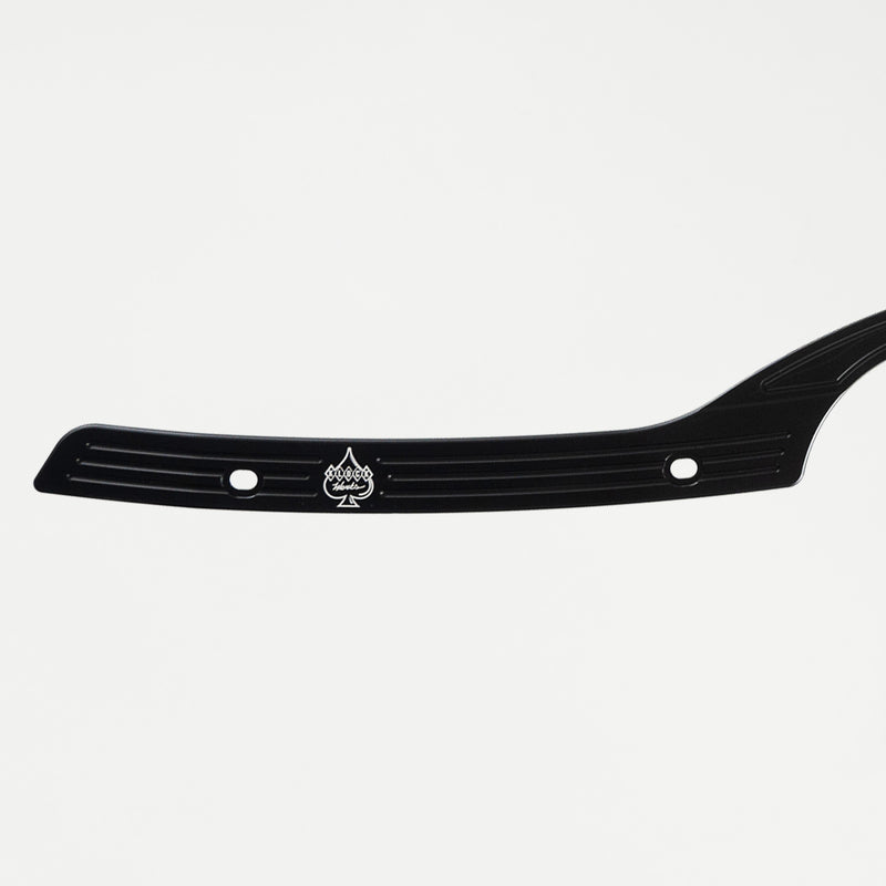 Close-Up of Black w/ Contrast Logo Windshield Trim for 2015-2025 Harley-Davidson Road Glide(Black w/ Contrast Logo - Close-Up)