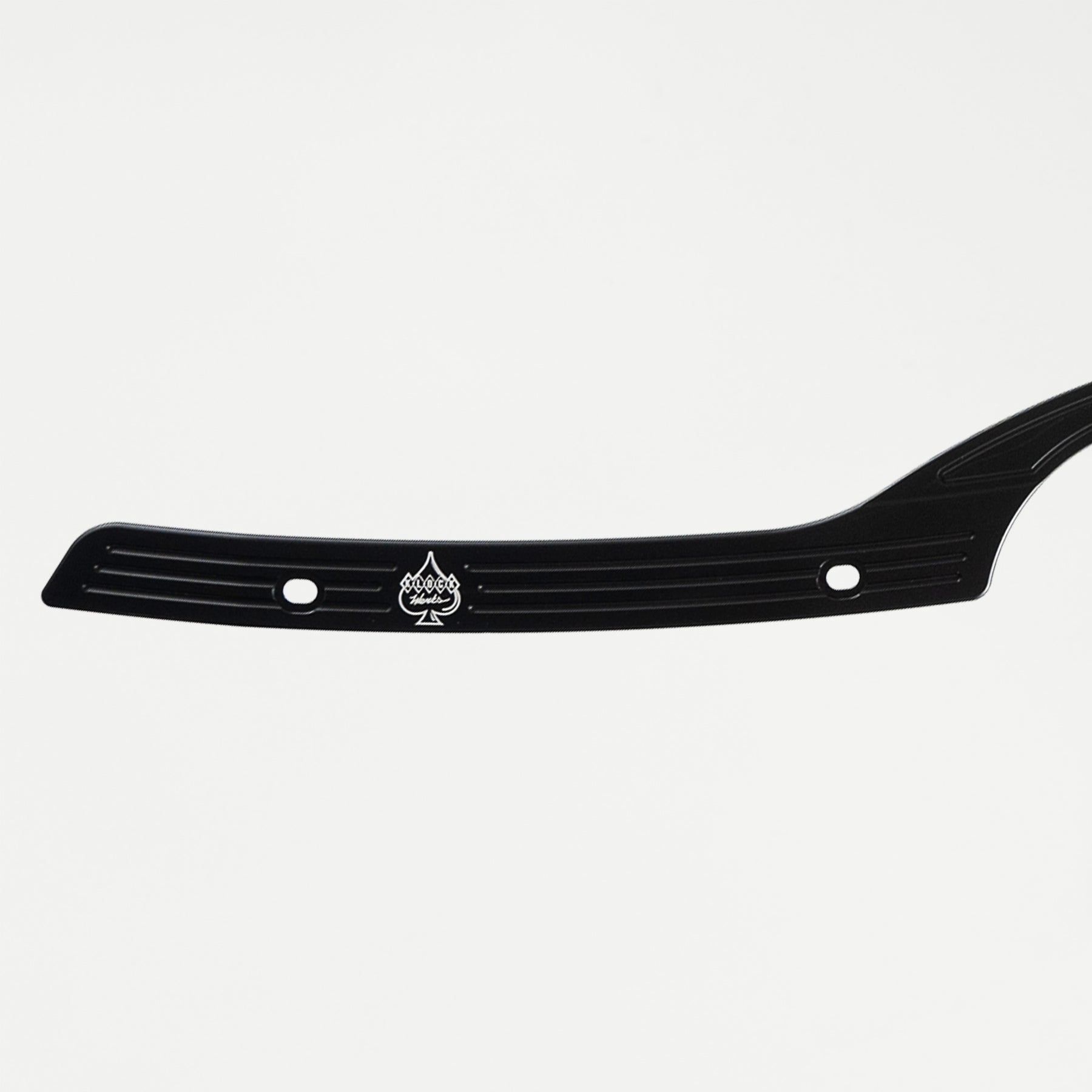 Close-Up of Black w/ Contrast Logo Windshield Trim for 2015-2023 Harley-Davidson Road Glide