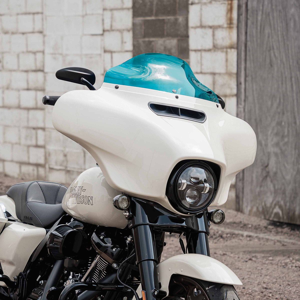 6.5" Teal Kolor Flare™ Windshield for Harley-Davidson 2014-2025 FLH motorcycle models(6.5" Teal)
