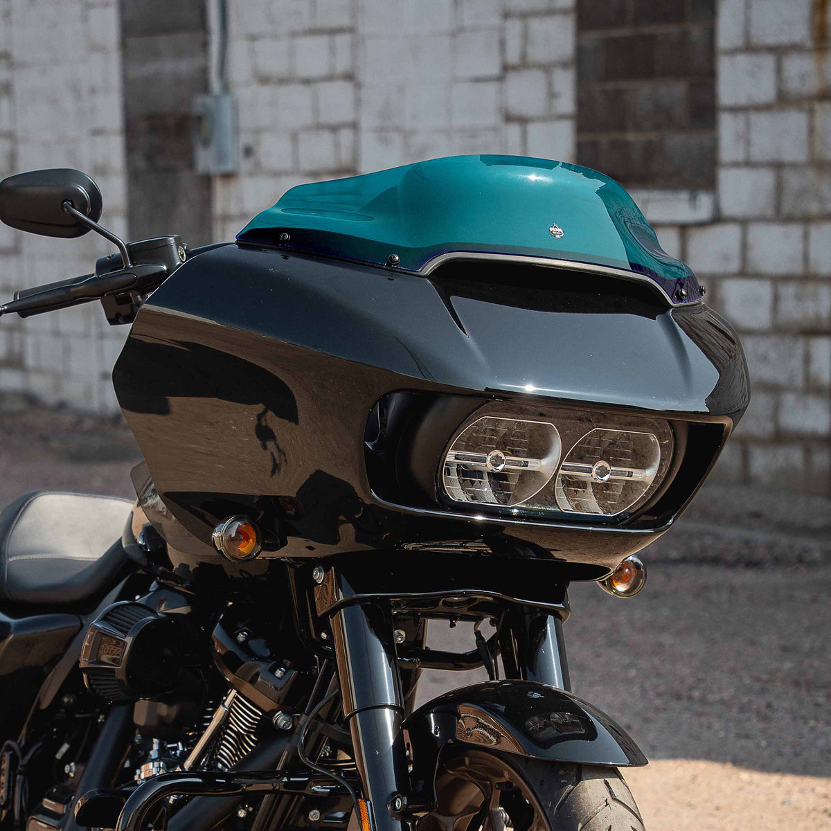 6" Teal Kolor Flare™ Windshield for Harley-Davidson 2015-2025 Road Glide motorcycle models (6" Teal)