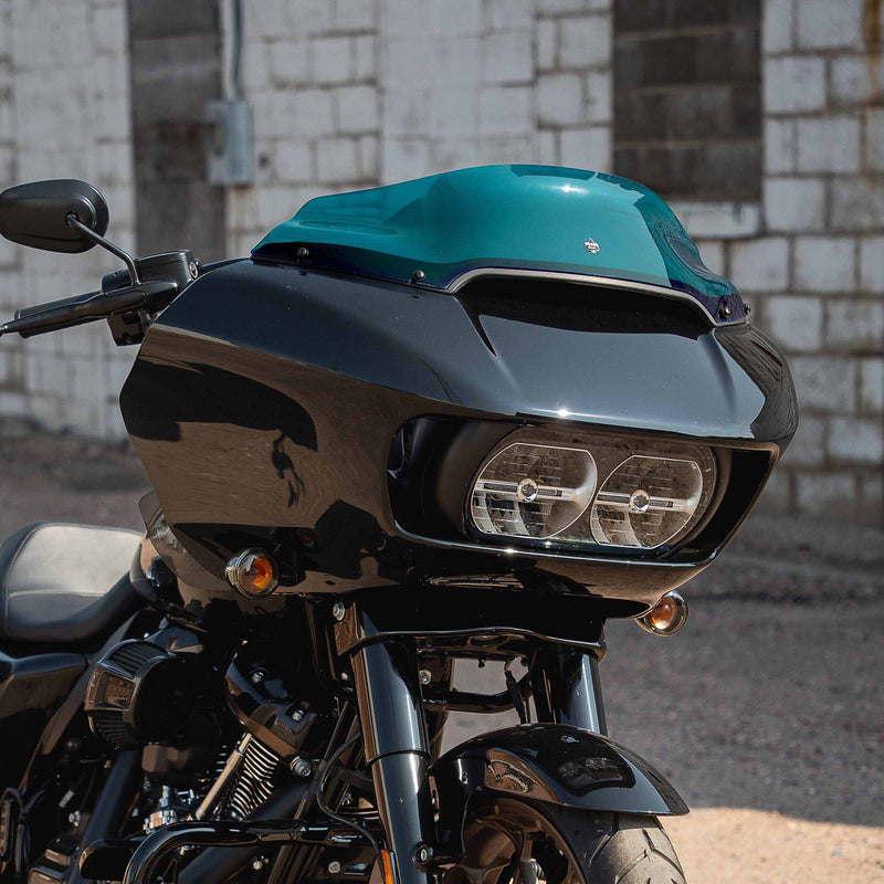 6" Teal Kolor Flare™ Windshield for Harley-Davidson 2015-2025 Road Glide motorcycle models (6" Teal)