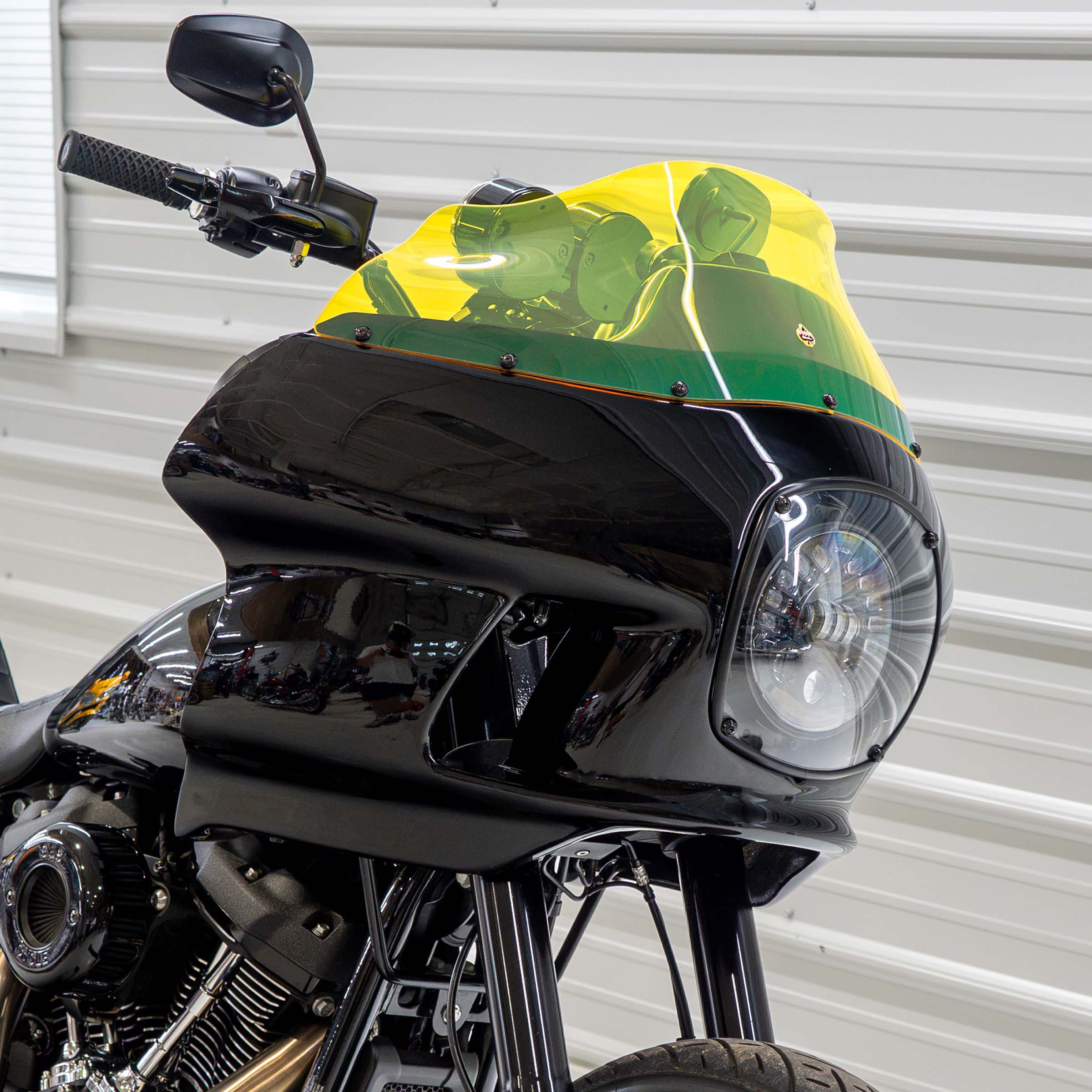 Yellow Ice Kolor Windshield for Harley-Davidson FXRP Style motorcycle fairings (Yellow Ice)