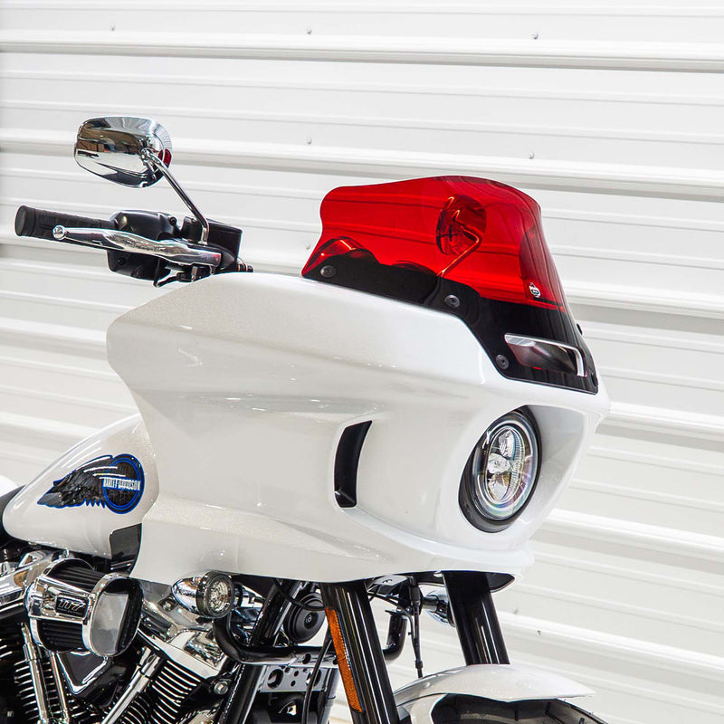 6" Red Kolor Windshield for Harley-Davidson Low Rider ST Motorcycles (6" Red)