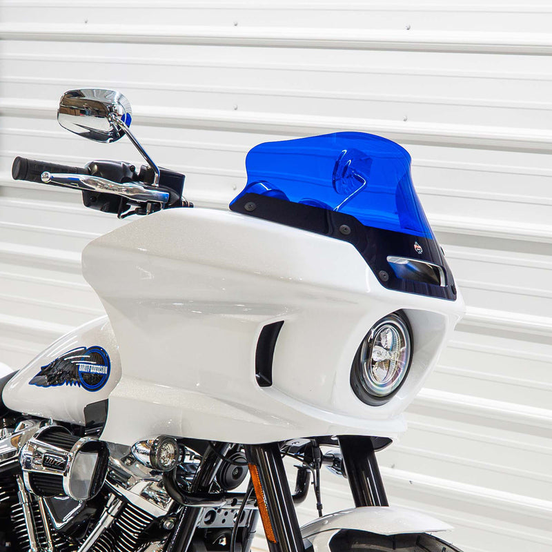 6" Blue Kolor Windshield for Harley-Davidson Low Rider ST Motorcycles (6" Blue)
