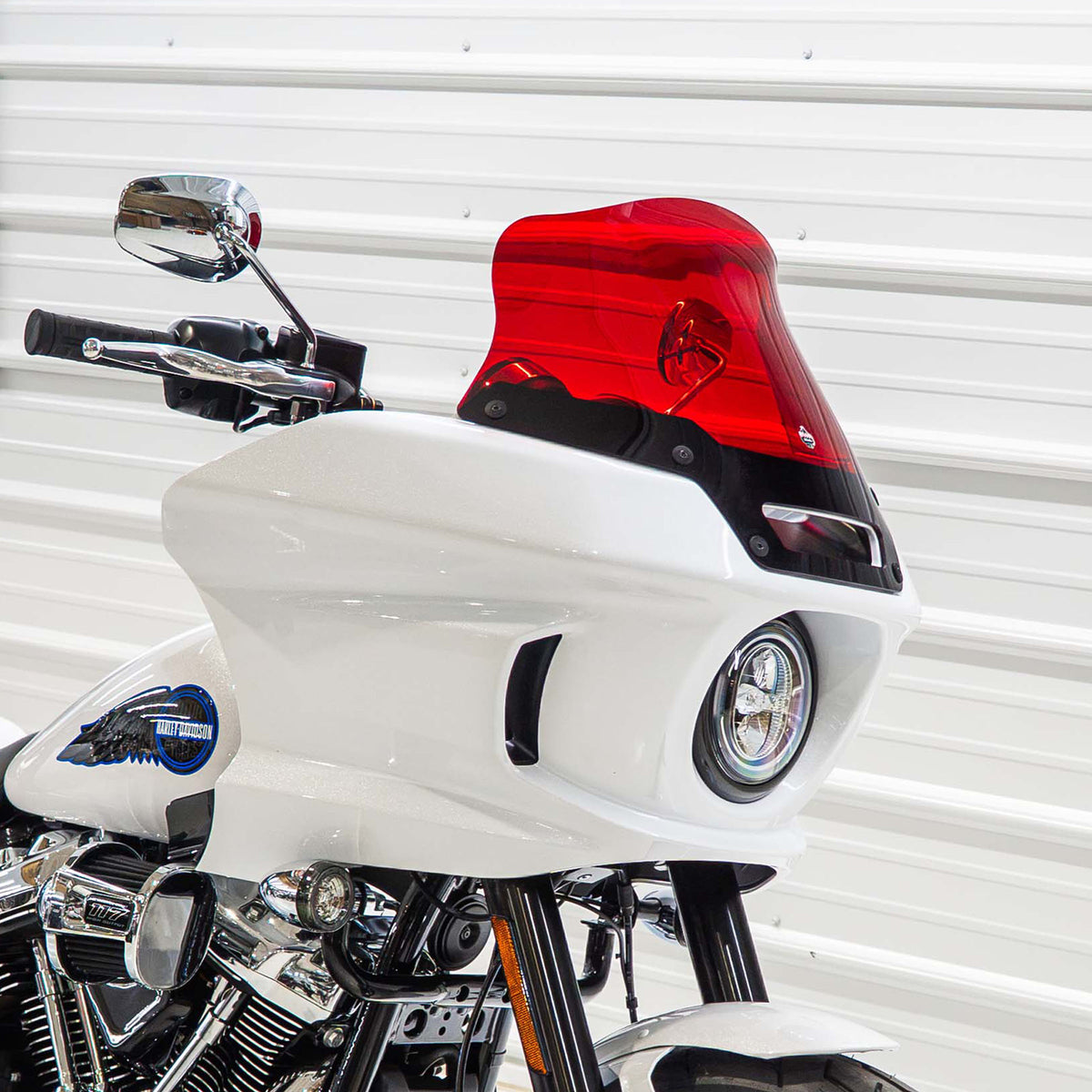 8" Kolor Windshield for Harley-Davidson Low Rider ST Motorcycles (8" Red)