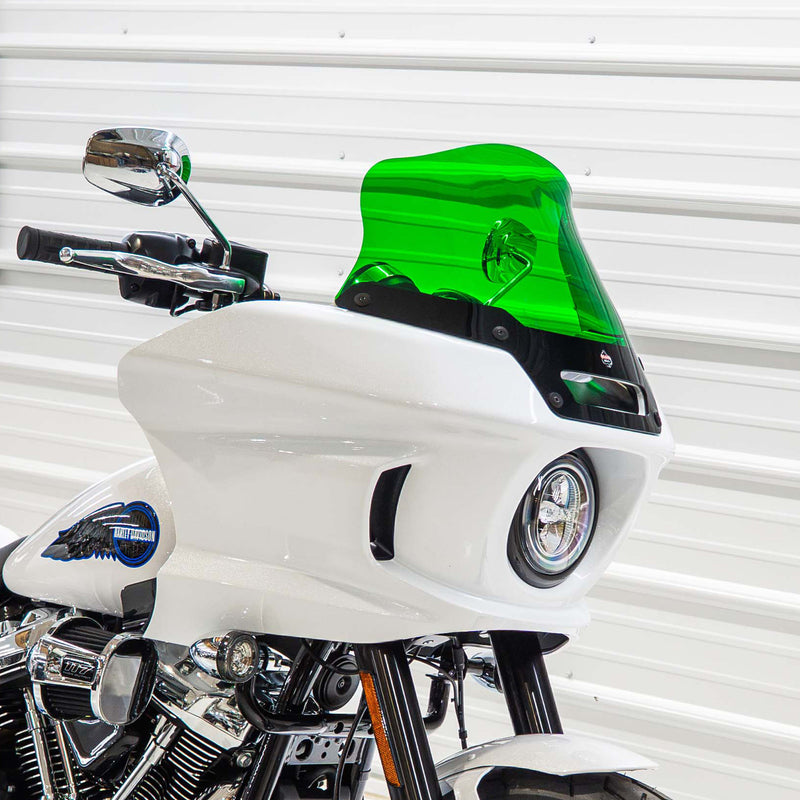 8" Kolor Windshield for Harley-Davidson Low Rider ST Motorcycles (8" Green)