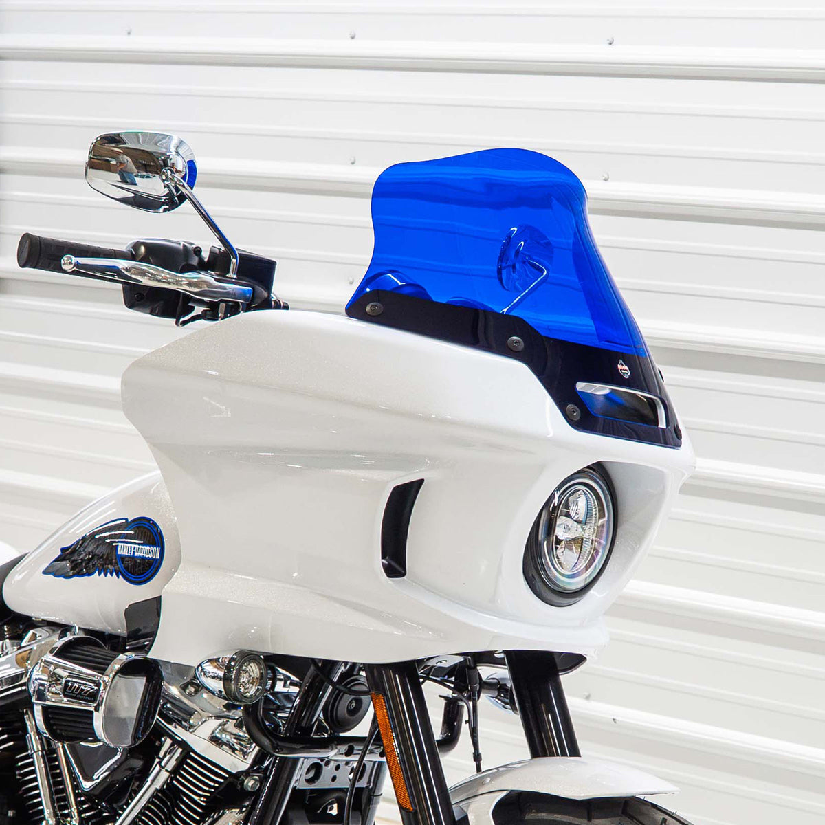 8" Kolor Windshield for Harley-Davidson Low Rider ST Motorcycles (8" Blue)