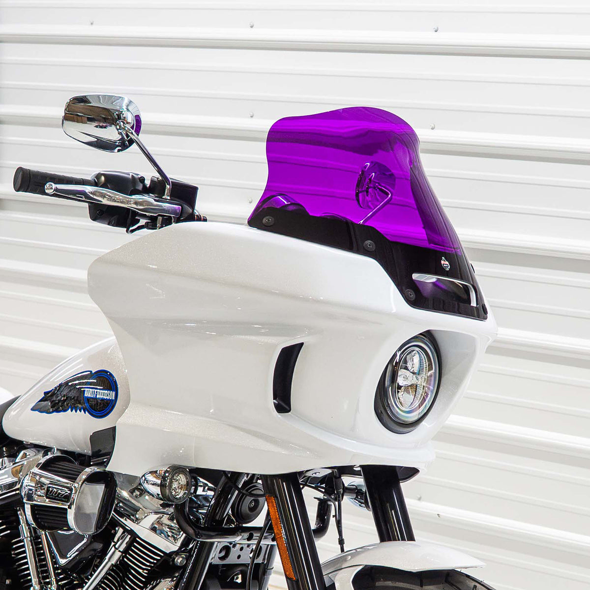 8" Kolor Windshield for Harley-Davidson Low Rider ST Motorcycles (8" Purple)