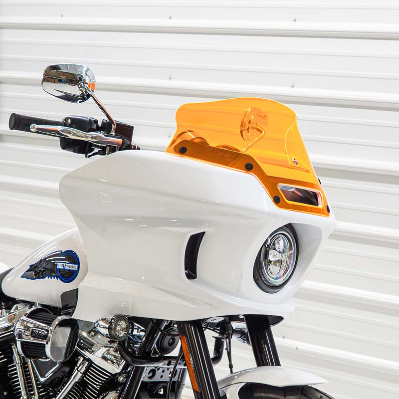 6" Orange Ice Kolor Windshield for Harley-Davidson Low Rider ST Motorcycles (6" Orange Ice)