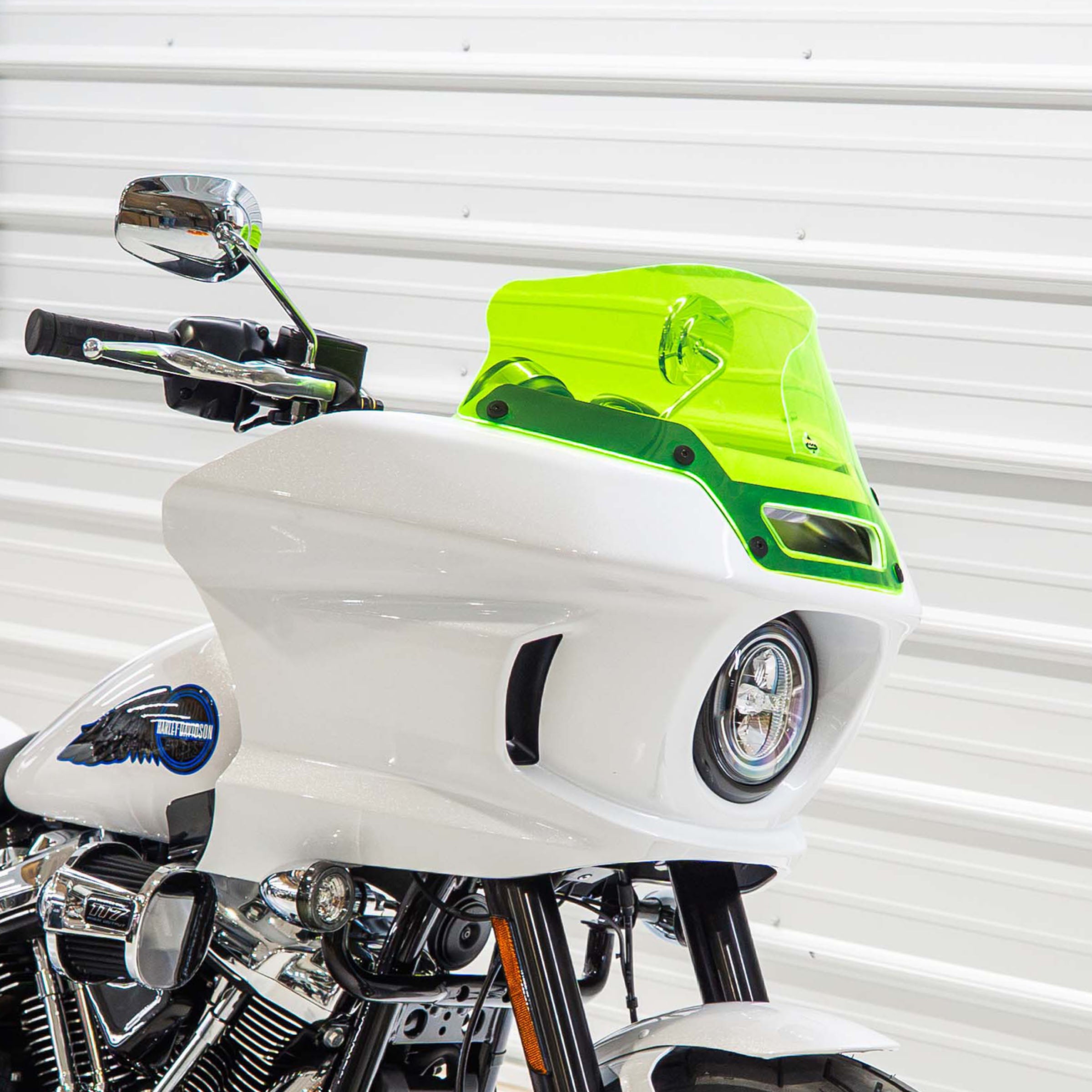 6" Green Ice Kolor Windshield for Harley-Davidson Low Rider ST Motorcycles (6" Green Ice)