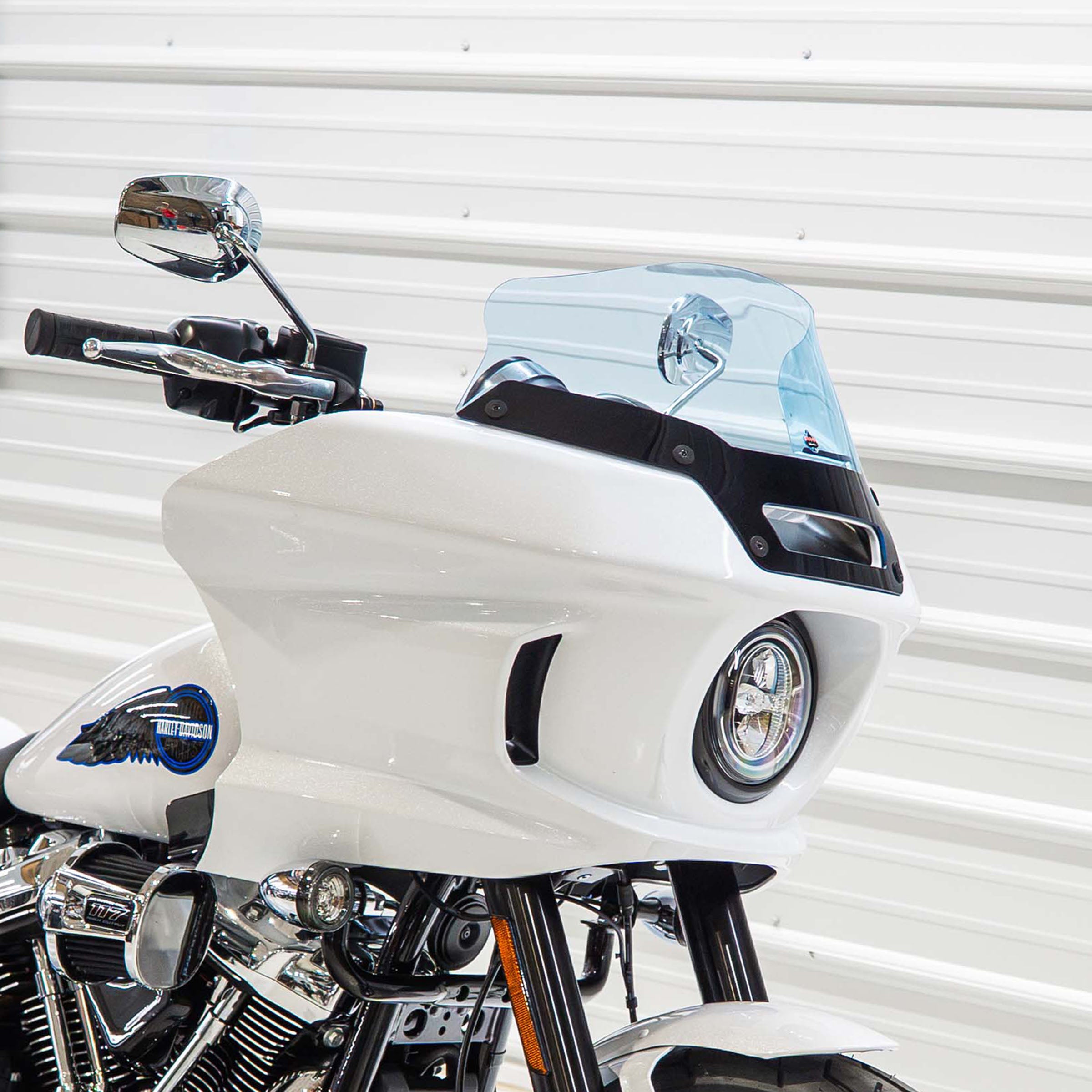 6" Blue Ice Kolor Windshield for Harley-Davidson Low Rider ST Motorcycles (6" Blue Ice)