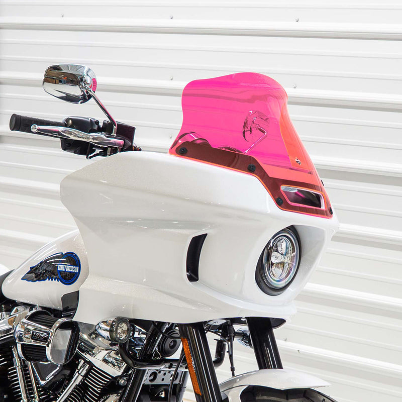 8" Pink Ice Kolor Windshield for Harley-Davidson Low Rider ST Motorcycles (8" Pink Ice)