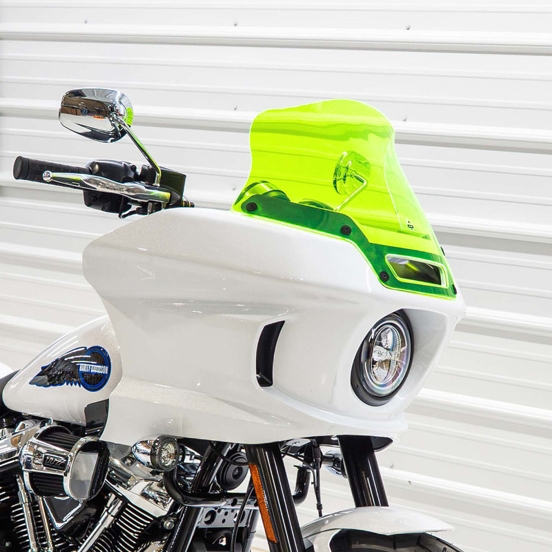 8" Green Ice Kolor Windshield for Harley-Davidson Low Rider ST Motorcycles (8" Green Ice)
