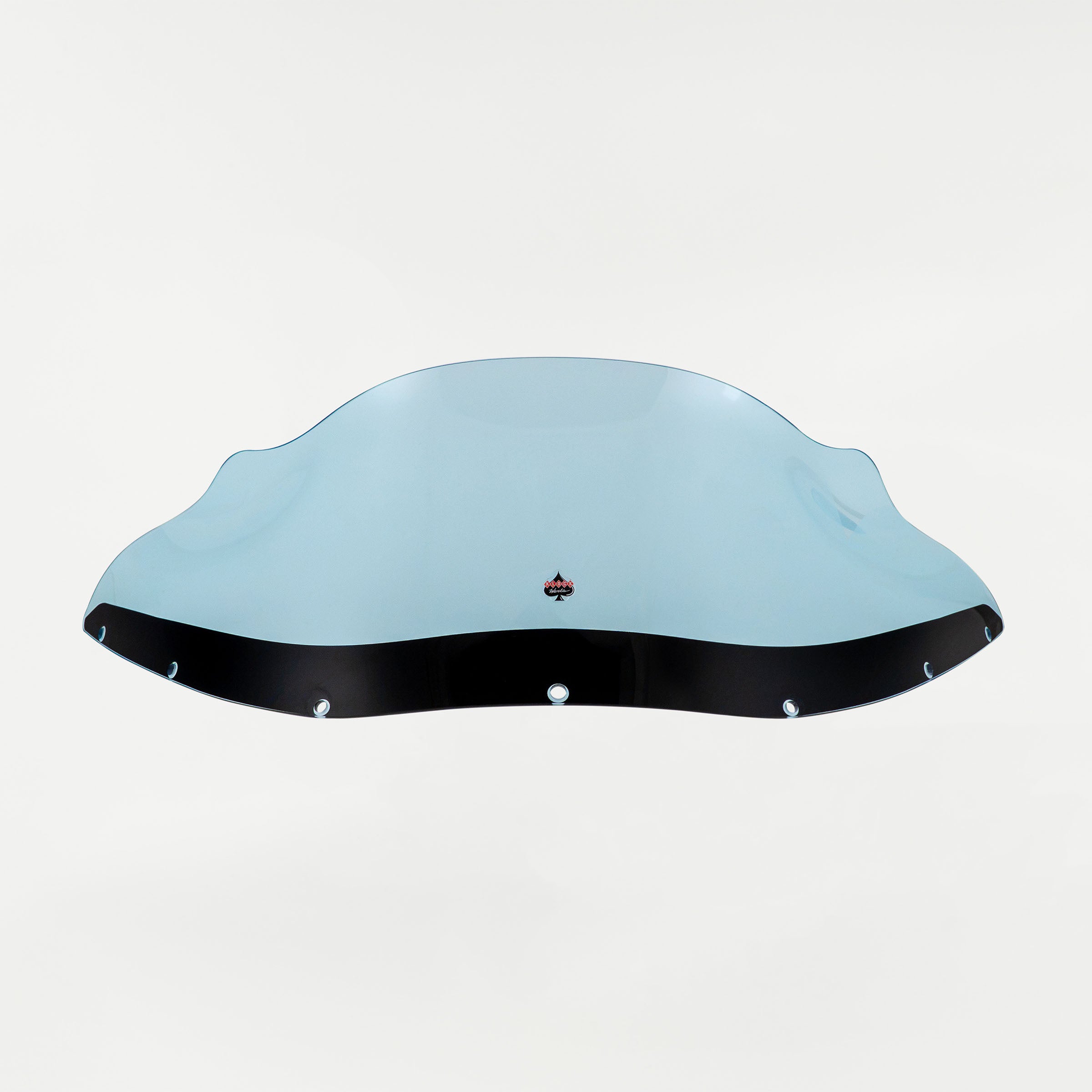 Front view of Blue Ice Kolor Windshield for Harley-Davidson FXRP Style motorcycle fairings (Blue Ice)