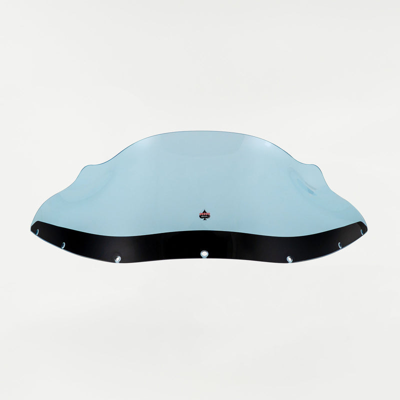 Front view of Blue Ice Kolor Windshield for Harley-Davidson FXRP Style motorcycle fairings (Blue Ice)