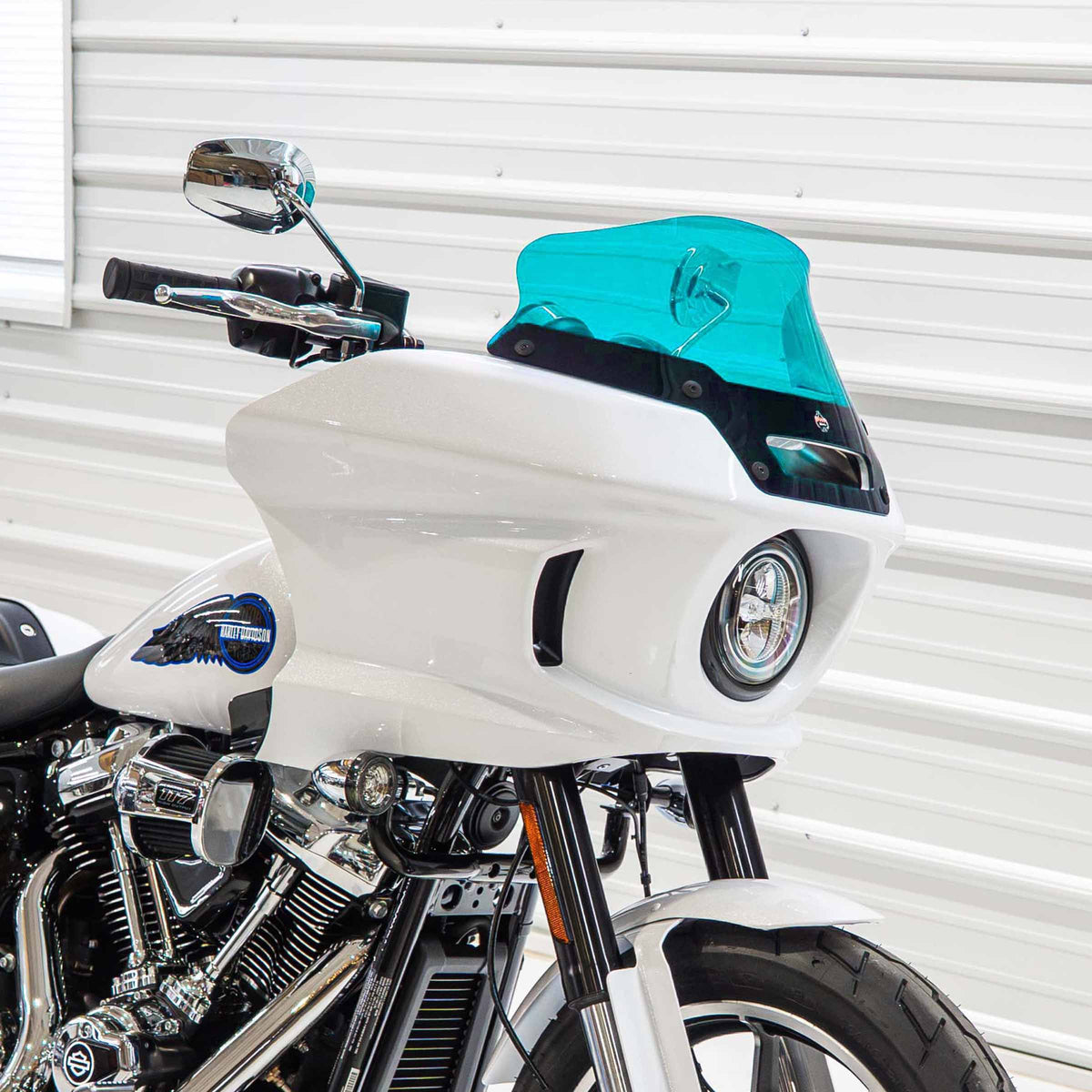 6" Teal Kolor Windshield for Harley-Davidson Low Rider ST Motorcycles (6" Teal)