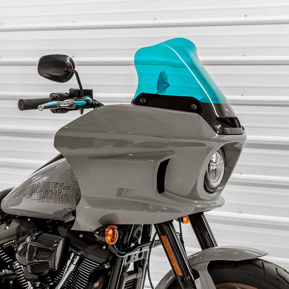8" Kolor Windshield for Harley-Davidson Low Rider ST Motorcycles (8" Teal)