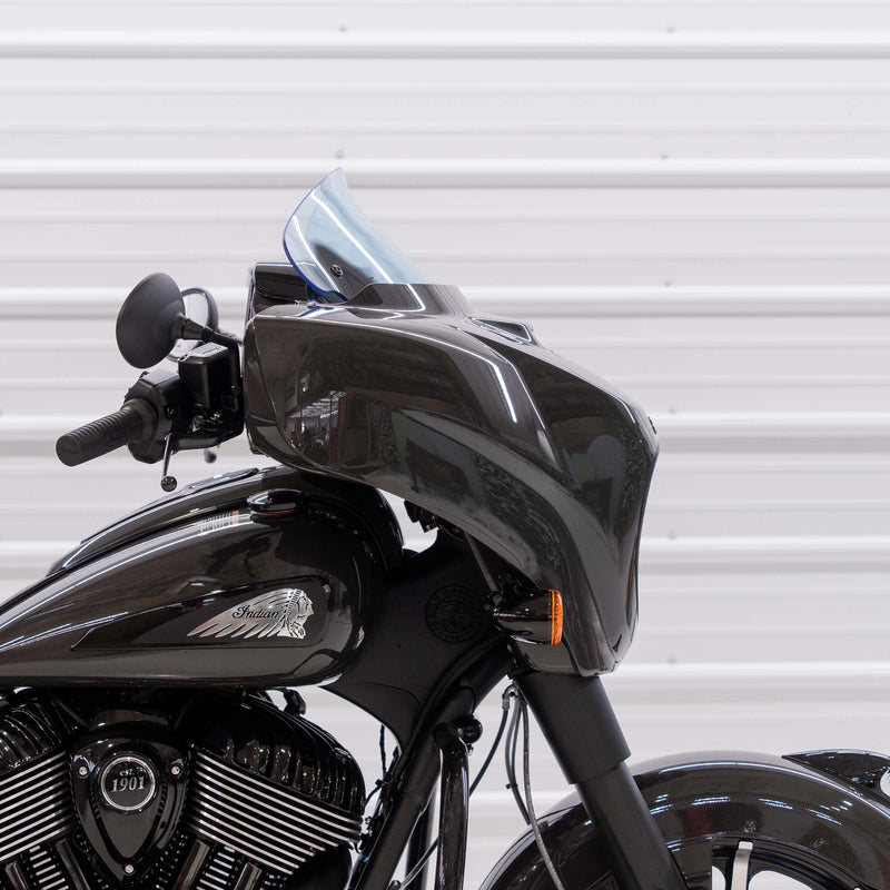 Blue Ice Motorcycle Windshield 10" Kolor Flare® Windshield for Indian® 2014-2024 Chieftain and Roadmaster KWW-04-0635 2312-1249 blue color windshield for Indian® Motorcycle (10" Blue Ice  Kolor Flare®)