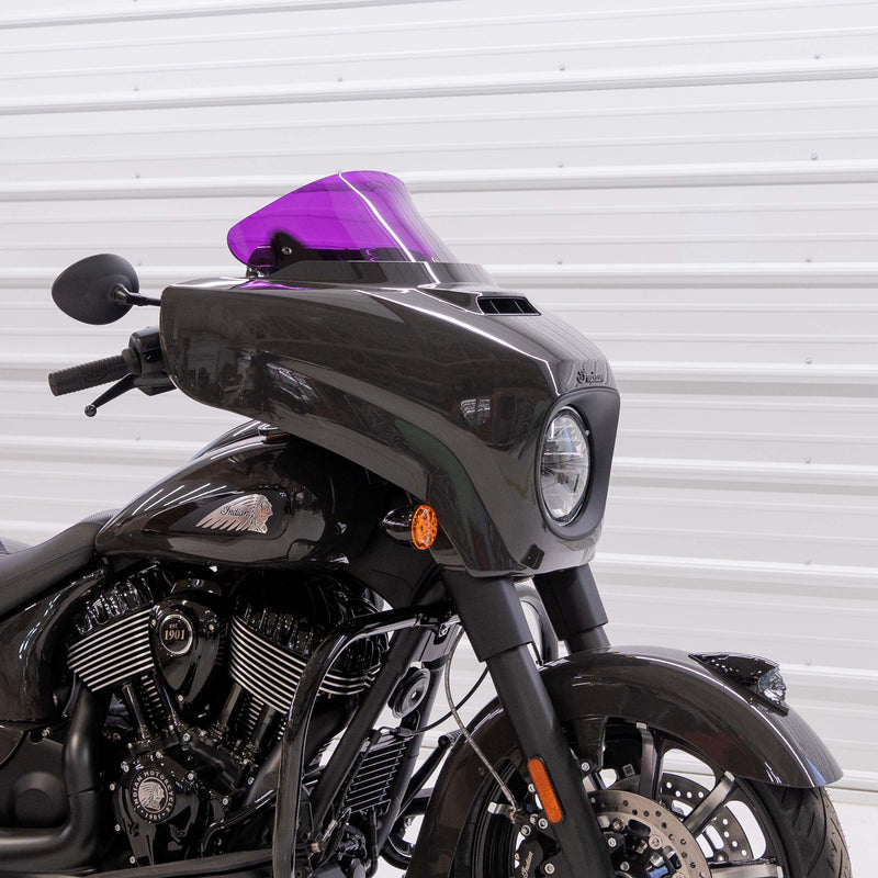 Purple Motorcycle Windshield 10" Kolor Flare® Windshield for Indian® 2014-2024 Chieftain and Roadmaster KWW-04-0641 2312-1255 purple color windshield for Indian® Motorcycle (10" Purple Kolor Flare®)