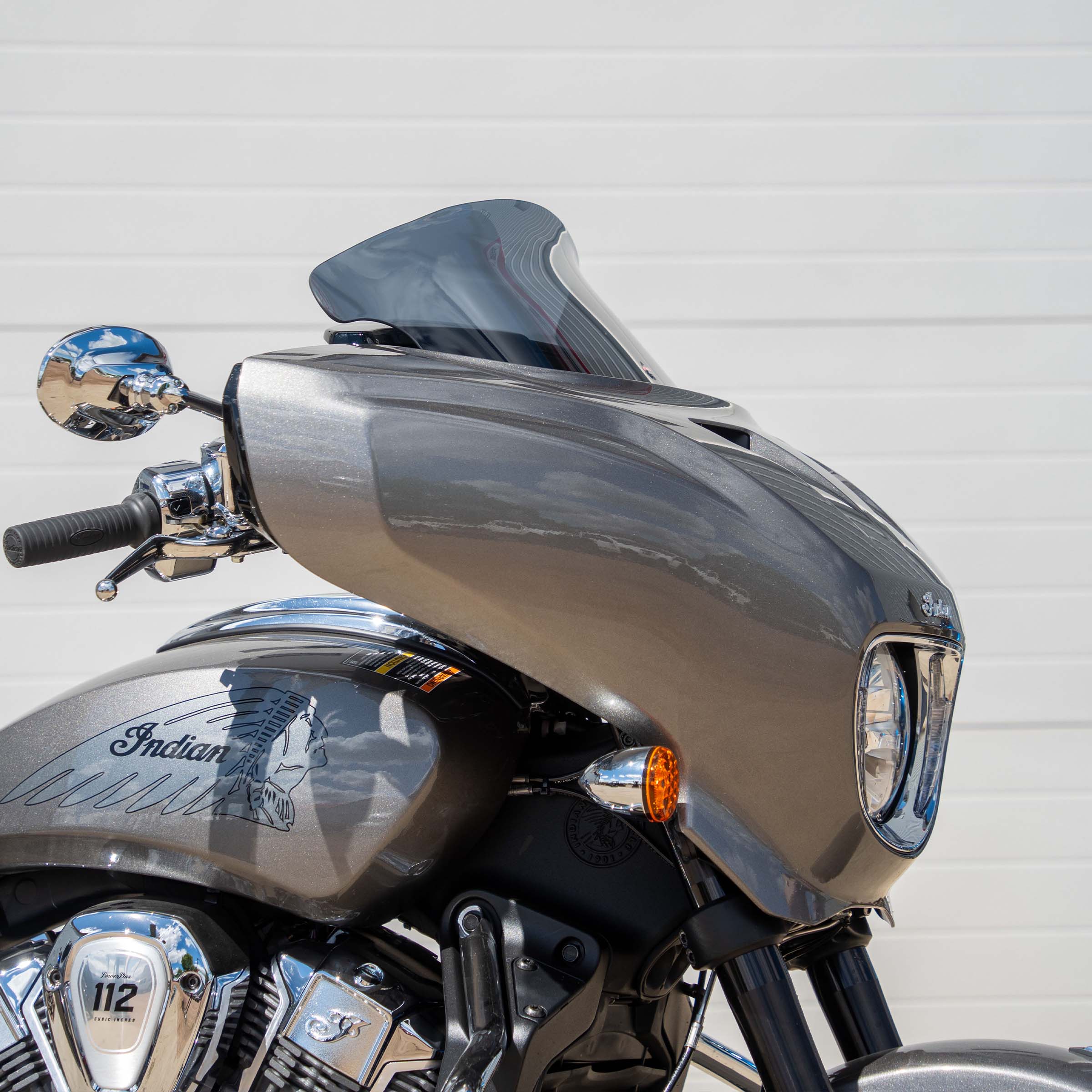 Flare® Windshields for Indian® 2025+ Chieftain & Roadmaster PowerPlus - Dark Smoke Motorcycle Windshield (9" - Dark Smoke)
