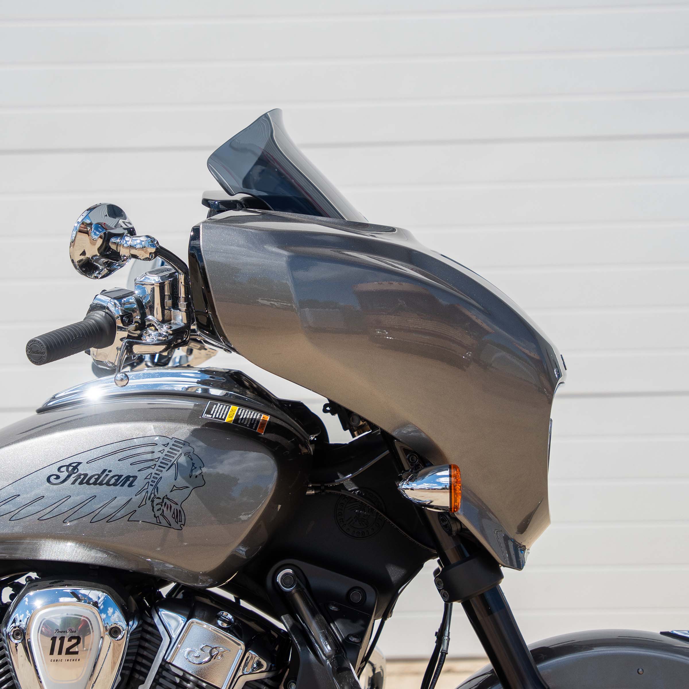 Flare® Windshields for Indian® 2025+ Chieftain & Roadmaster PowerPlus - Dark Smoke Motorcycle Windshield (9" - Dark Smoke)