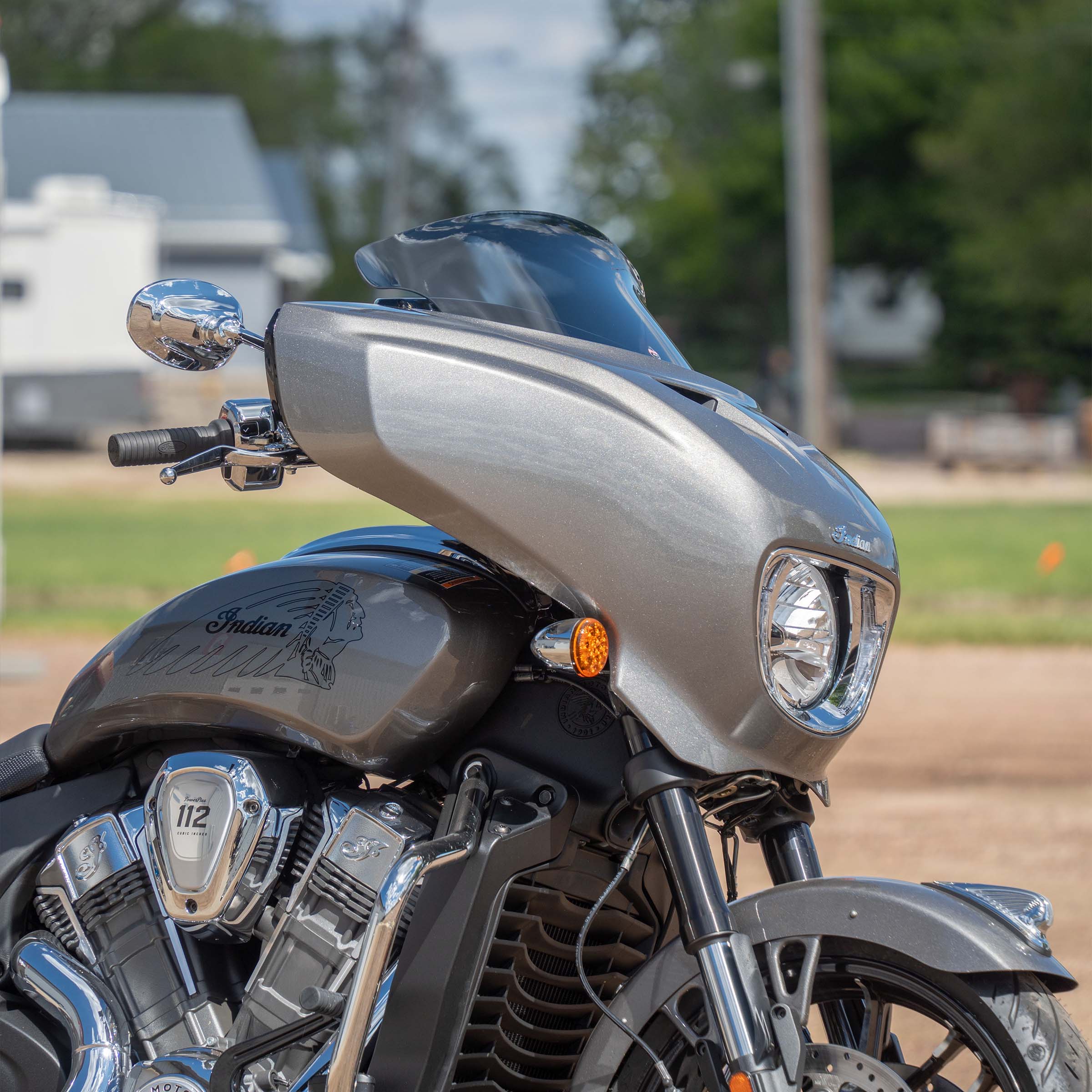 Flare® Windshields for Indian® 2025+ Chieftain & Roadmaster PowerPlus - Dark Smoke Motorcycle Windshield (9" - Dark Smoke)