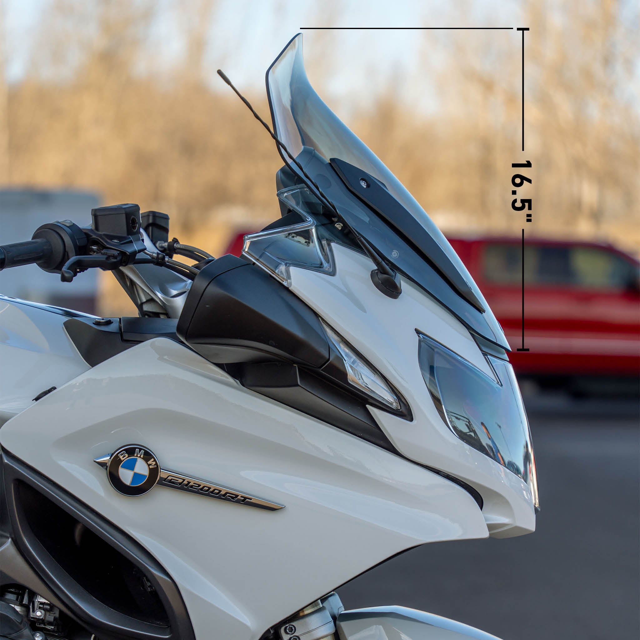 Flare® Windscreen for BMW® Motorcycle 2014-2020 R 1200 and R 1250 RT (21" Tint - with vertical height measurement)