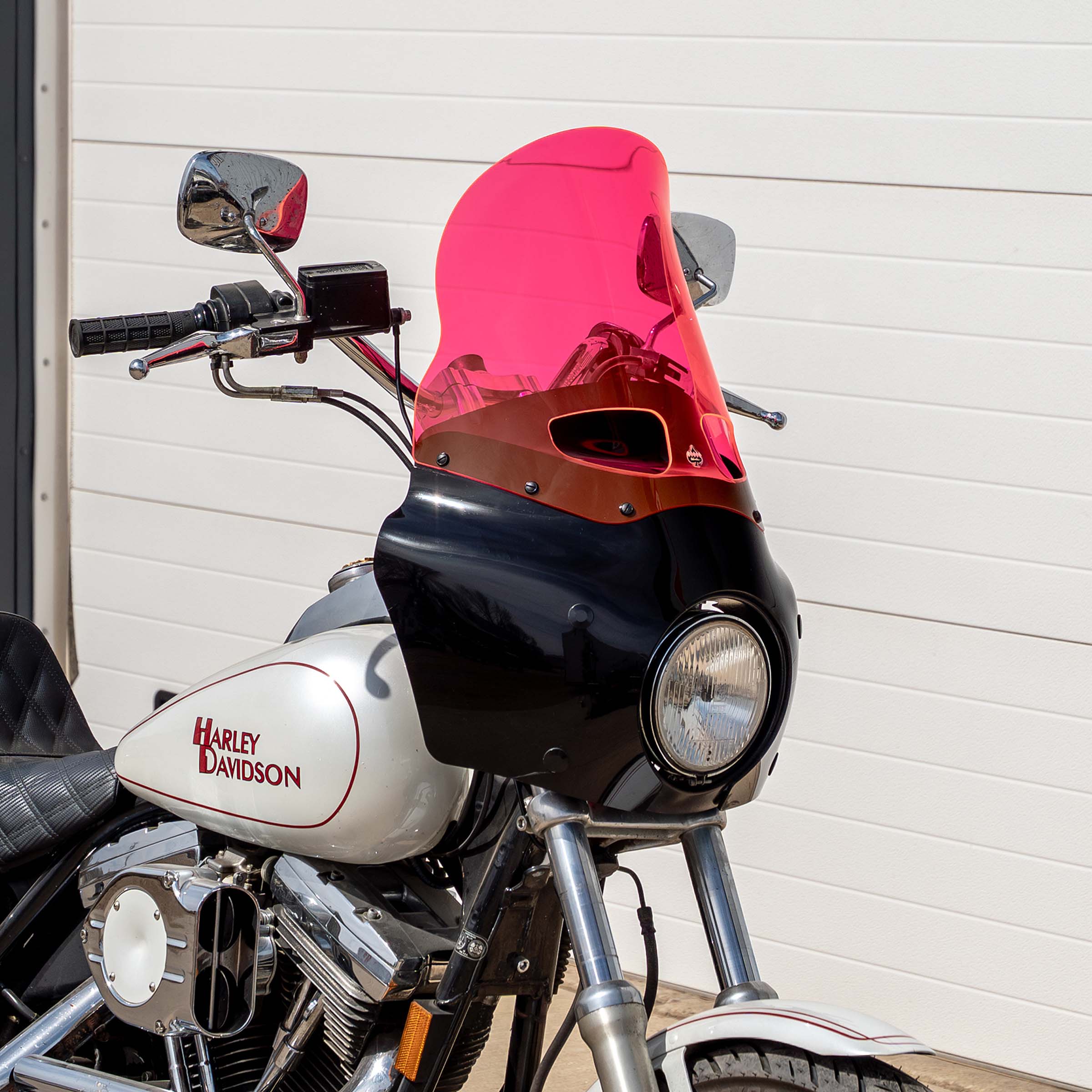 Pink Ice Color Windshield for Memphis Shades Road Warrior Fairings (15" Pink Ice)