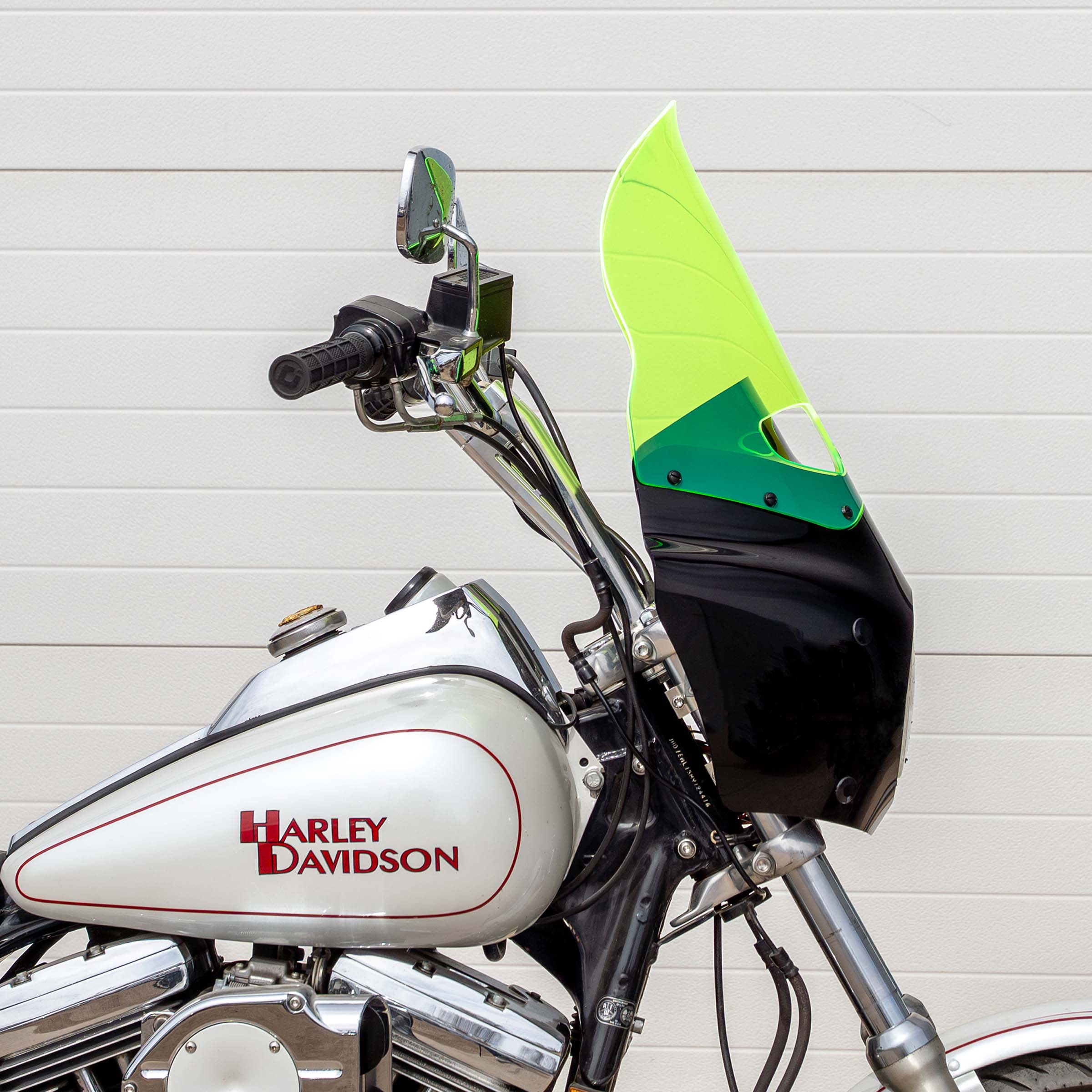 Green Ice Color Windshield for Memphis Shades Road Warrior Fairings (15" Green Ice)