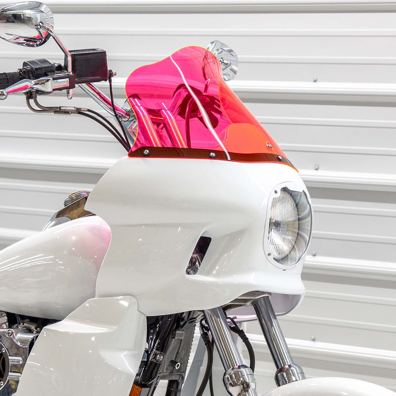 Pink Ice Kolor Flare Windshield by Klock Werks for Saddleman S-RT Mini Fairing (12.5" Pink Ice Flare® Windshield for S-RT Mini Fairing)
