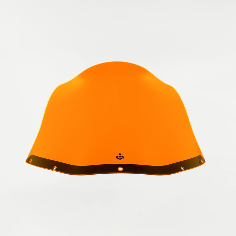 Orange Ice Kolor Flare Windshield by Klock Werks for Saddleman S-RT Mini Fairing (12.5" Orange Ice Flare® Windshield for S-RT Mini Fairing Front)