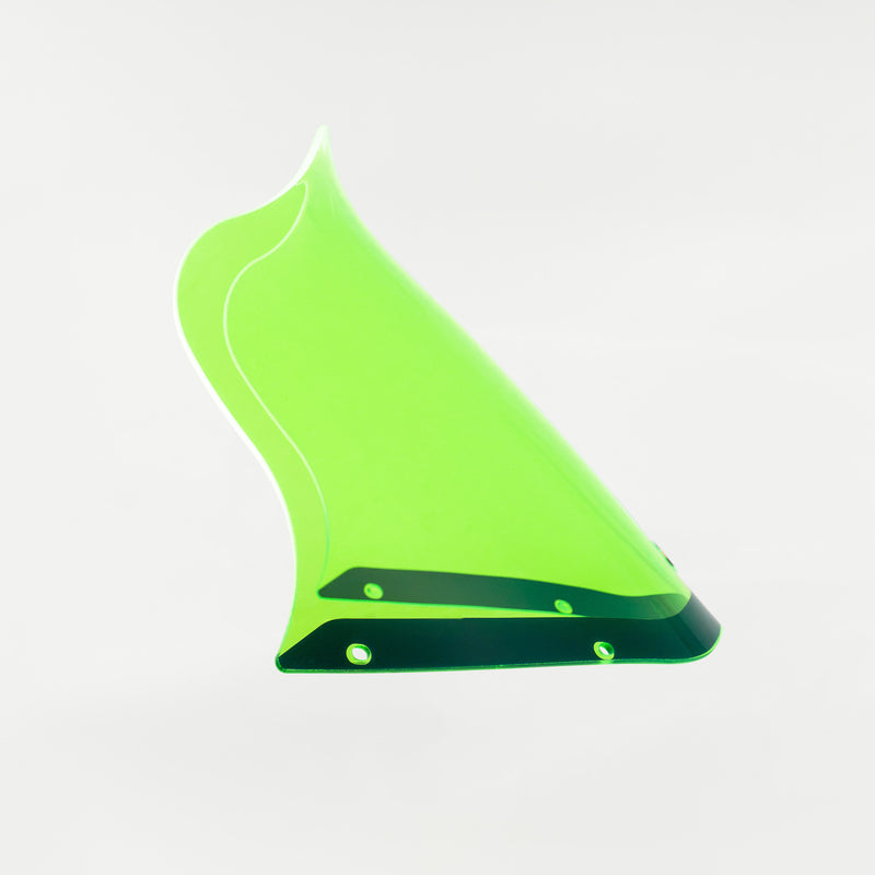 Green Ice Kolor Flare Windshield by Klock Werks for Saddleman S-RT Mini Fairing (12.5" Green Ice Flare® Windshield for S-RT Mini Fairing Side)