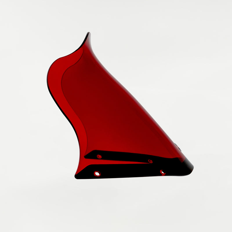 Red Kolor Flare Windshield by Klock Werks for Saddleman S-RT Mini Fairing (12.5" Red Flare® Windshield for S-RT Mini Fairing Side)