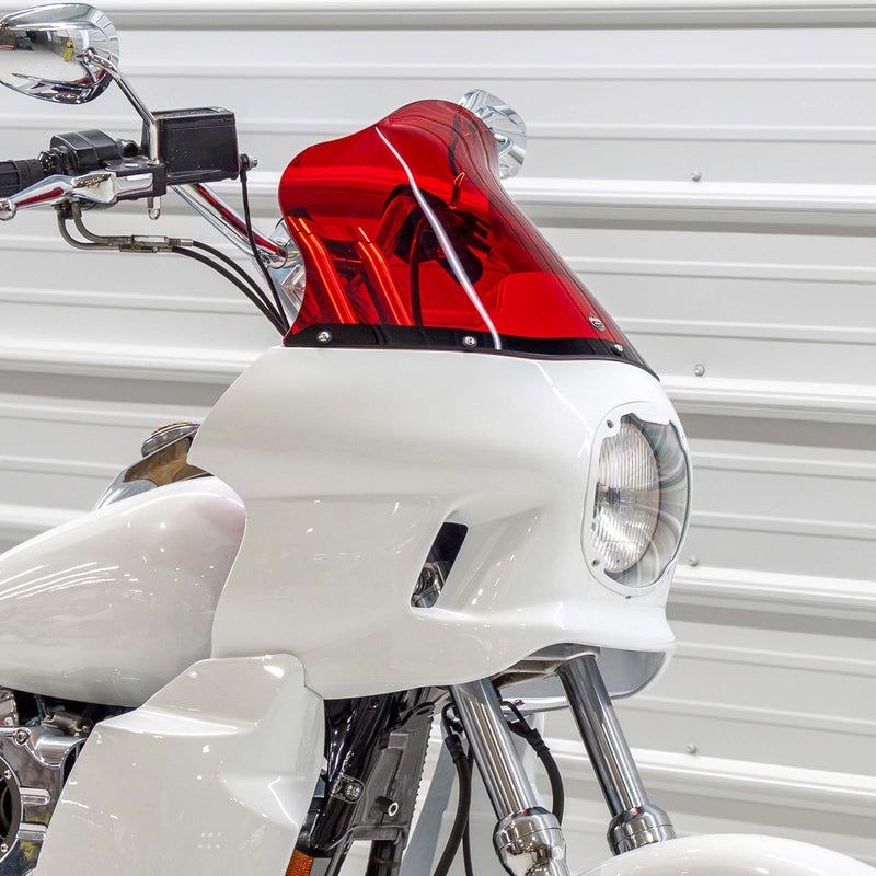 Red Kolor Flare Windshield by Klock Werks for Saddleman S-RT Mini Fairing (12.5" Red Flare® Windshield for S-RT Mini Fairing)