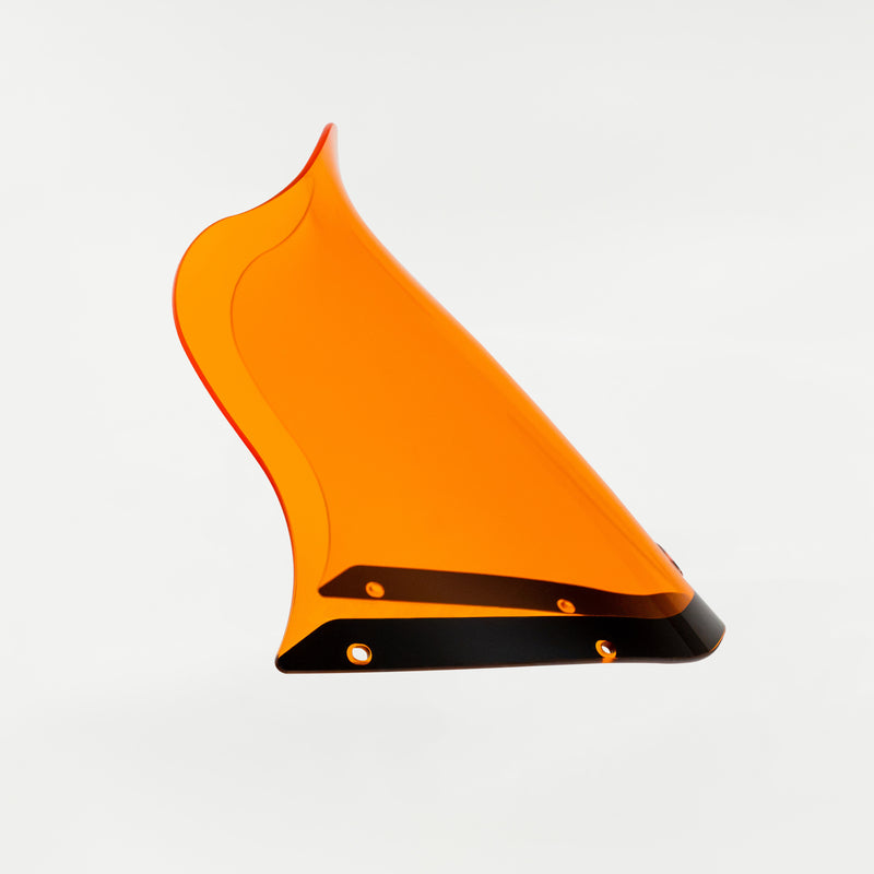 Orange Kolor Flare Windshield by Klock Werks for Saddleman S-RT Mini Fairing (12.5" Orange Flare® Windshield for S-RT Mini Fairing Side)