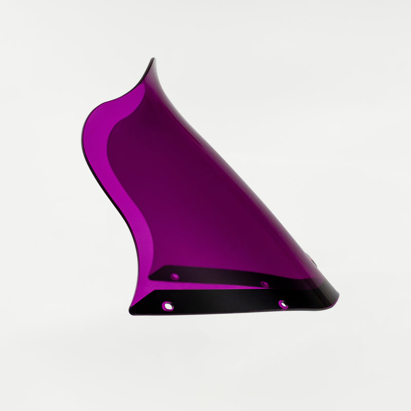 Purple Kolor Flare Windshield by Klock Werks for Saddleman S-RT Mini Fairing (12.5" Purple Flare® Windshield for S-RT Mini Fairing Side)