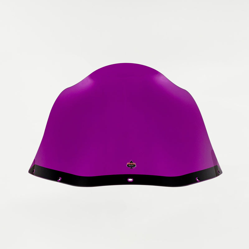 Purple Kolor Flare Windshield by Klock Werks for Saddleman S-RT Mini Fairing (12.5" Purple Flare® Windshield for S-RT Mini Fairing Front)