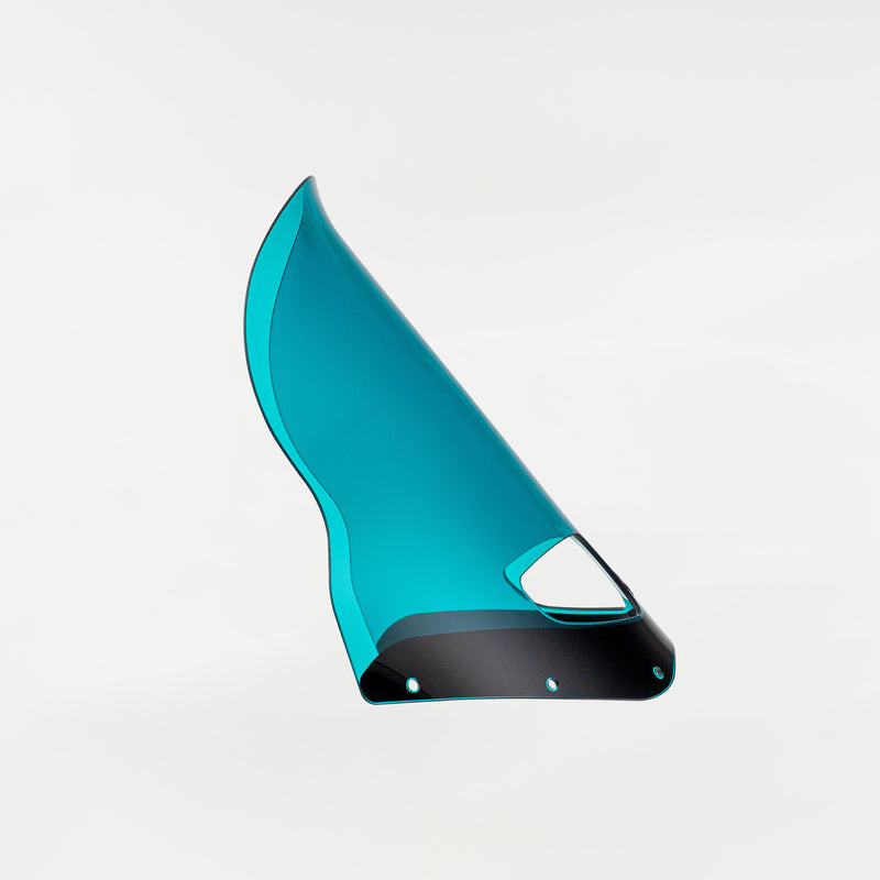 Teal Color Windshield for Memphis Shades Road Warrior Fairings (15" Teal)