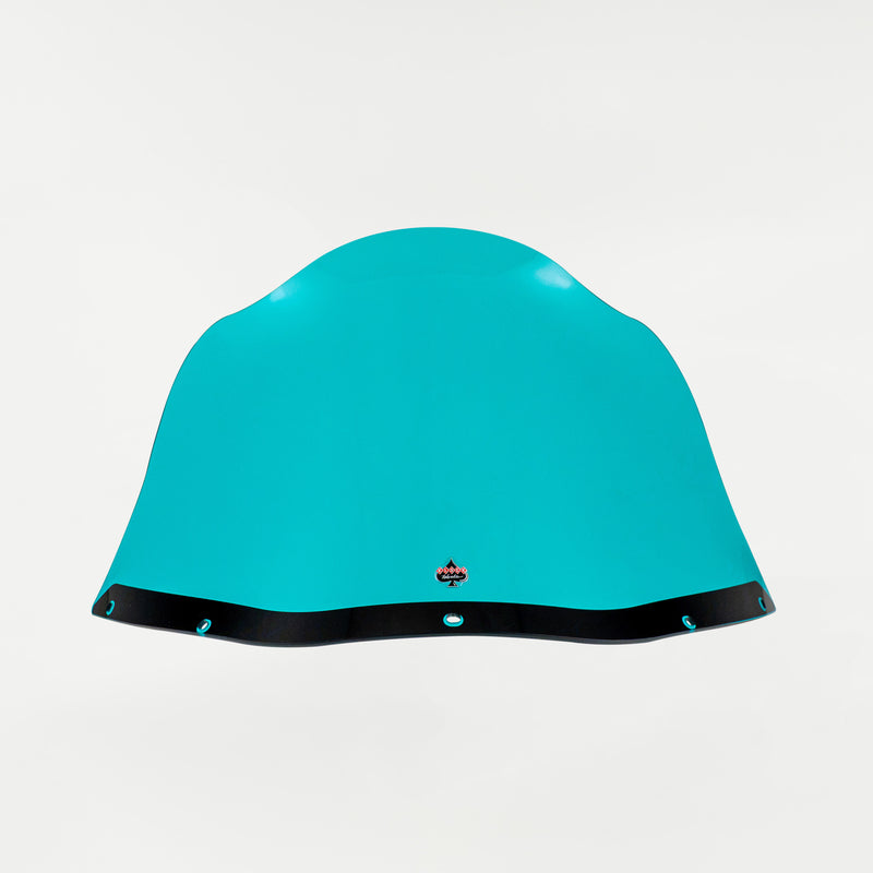 Teal Kolor Flare Windshield by Klock Werks for Saddleman S-RT Mini Fairing (12.5" Teal)
