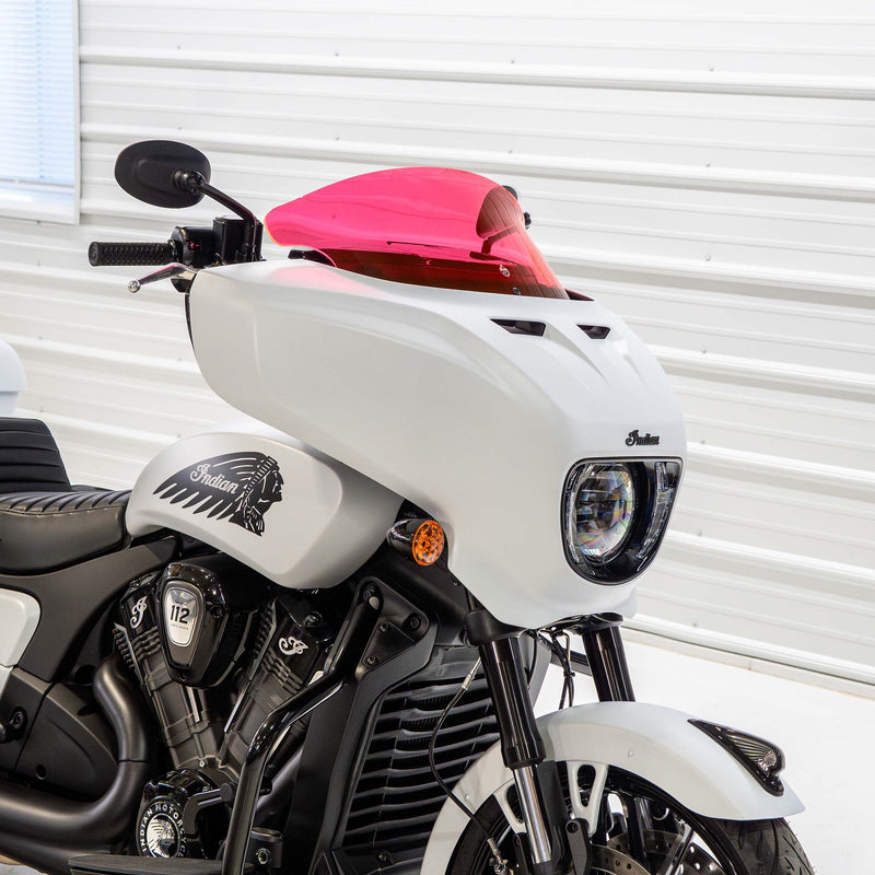 Kolor Flare® Windshields for Indian® 2025+ Chieftain & Roadmaster PowerPlus - Pink Ice Motorcycle Windshield (9" - Pink Ice)