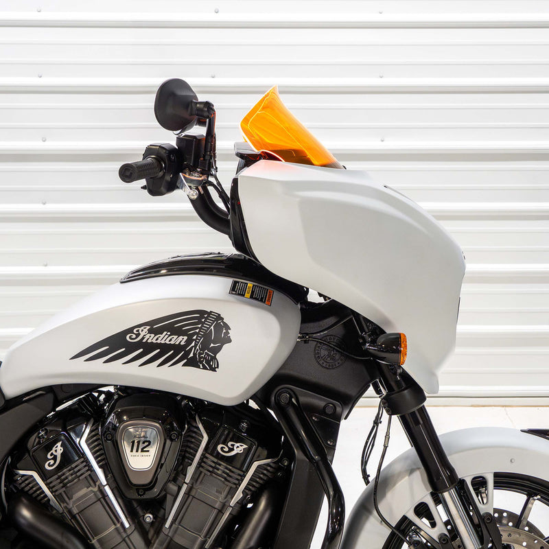 Kolor Flare® Windshields for Indian® 2025+ Chieftain & Roadmaster PowerPlus - Orange Ice Motorcycle Windshield (9" - Orange Ice)