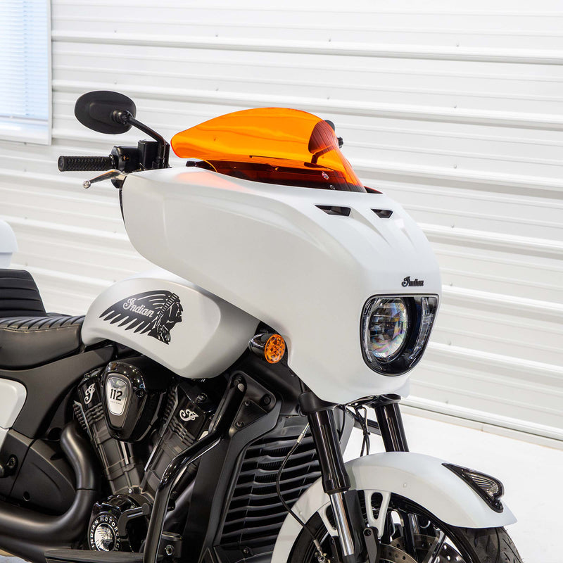 Kolor Flare® Windshields for Indian® 2025+ Chieftain & Roadmaster PowerPlus - Orange Motorcycle Windshield (9" - Orange)