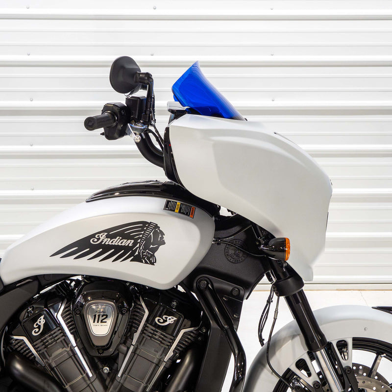 Kolor Flare® Windshields for Indian® 2025+ Chieftain & Roadmaster PowerPlus - Blue Motorcycle Windshield (9" - Blue)