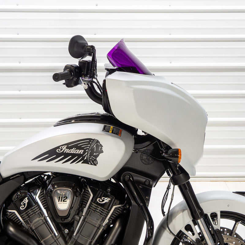 Kolor Flare® Windshields for Indian® 2025+ Chieftain & Roadmaster PowerPlus - Purple Motorcycle Windshield (9" - Purple)