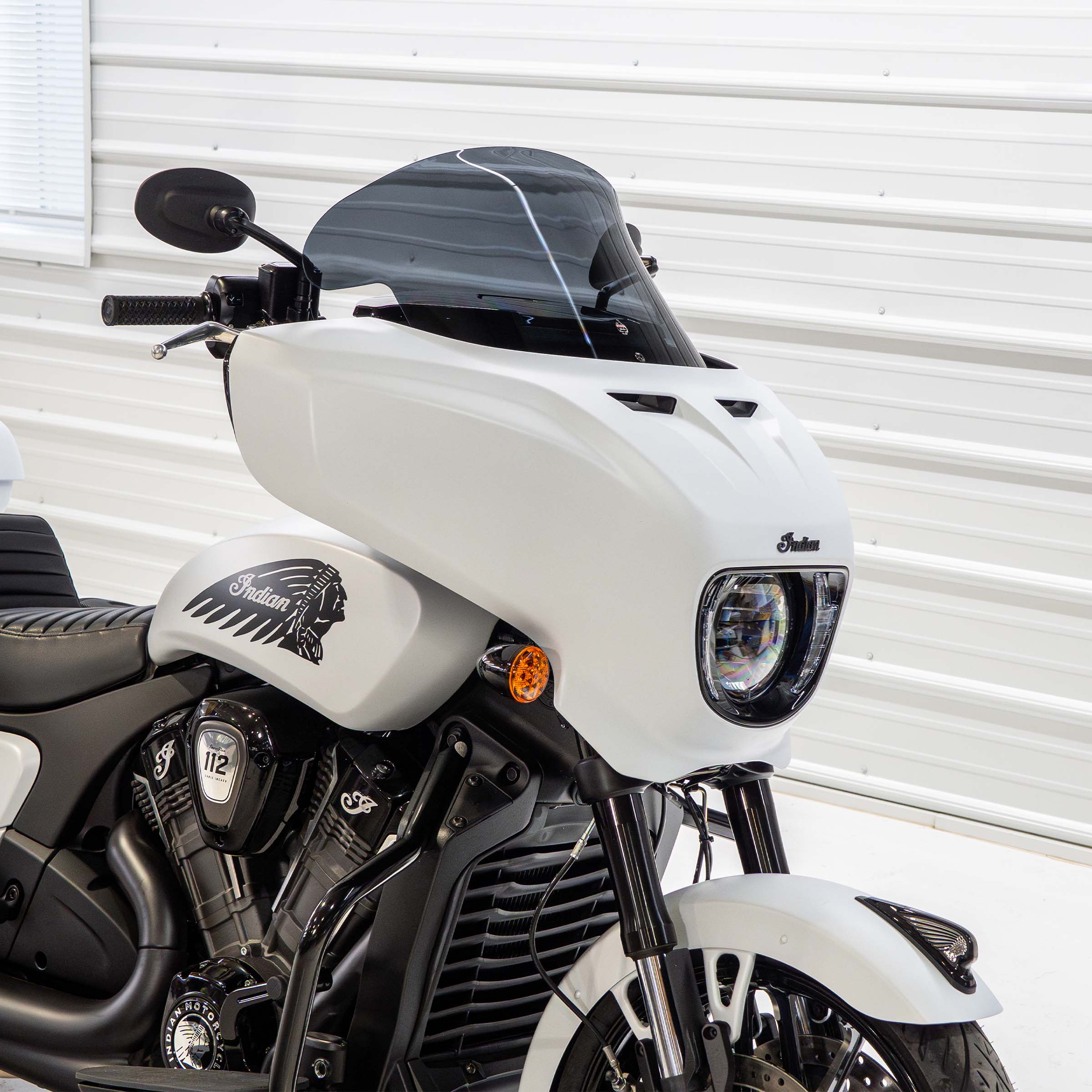 12" Flare® Windshields for Indian® 2025+ Chieftain & Roadmaster PowerPlus - Dark Smoke Motorcycle Windshield (12" - Dark Smoke)