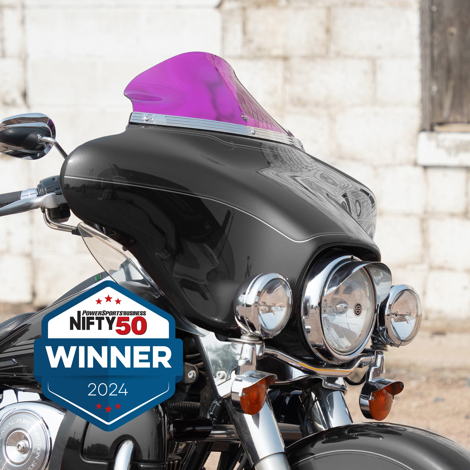 6.5" Purple Kolor Flare™ Windshield for Harley-Davidson 1996-2013 FLH motorcycle models(6.5" Purple)