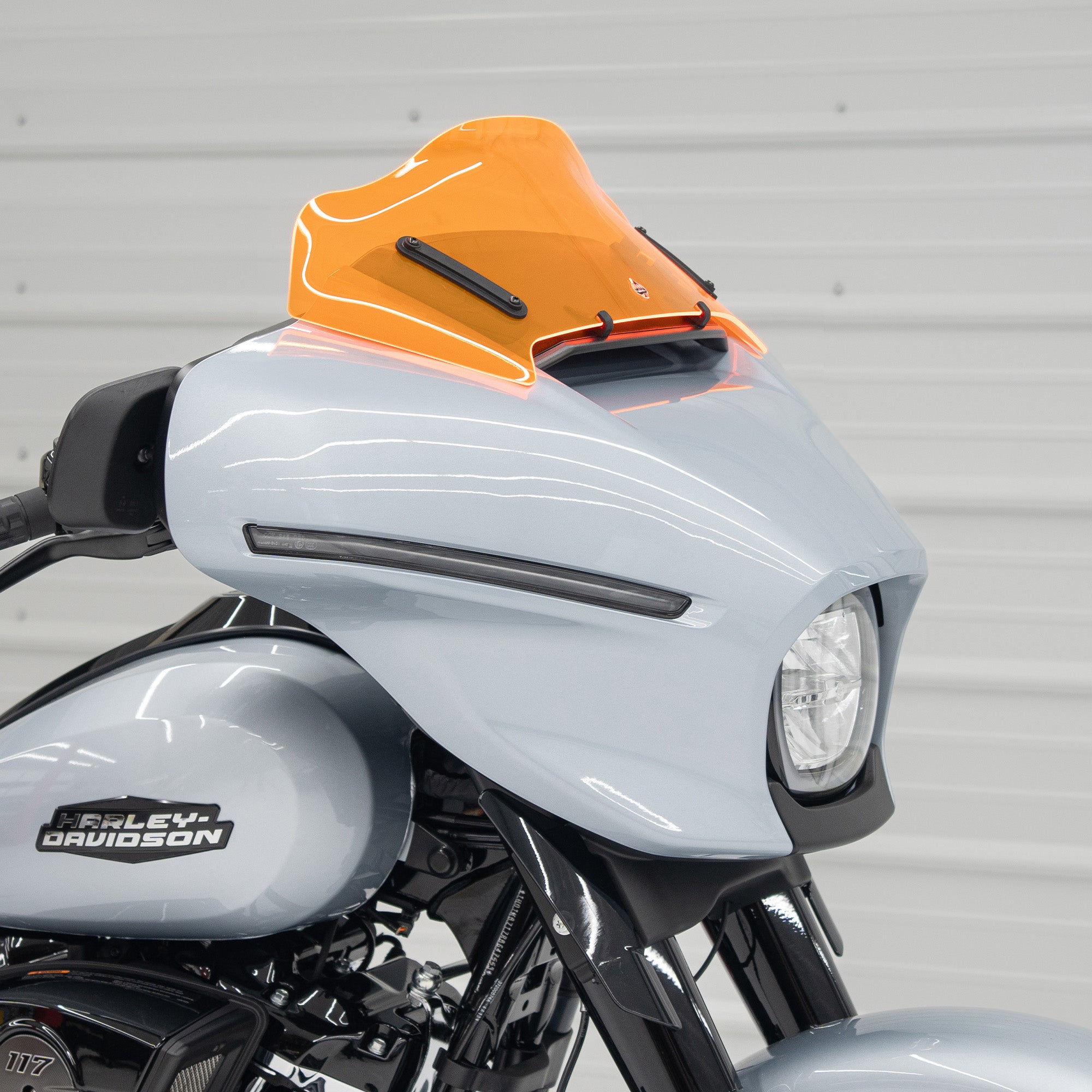 Kolor Flare™ Windshield for Harley-Davidson 2023.5-2024 FLH (8" Orange Ice)