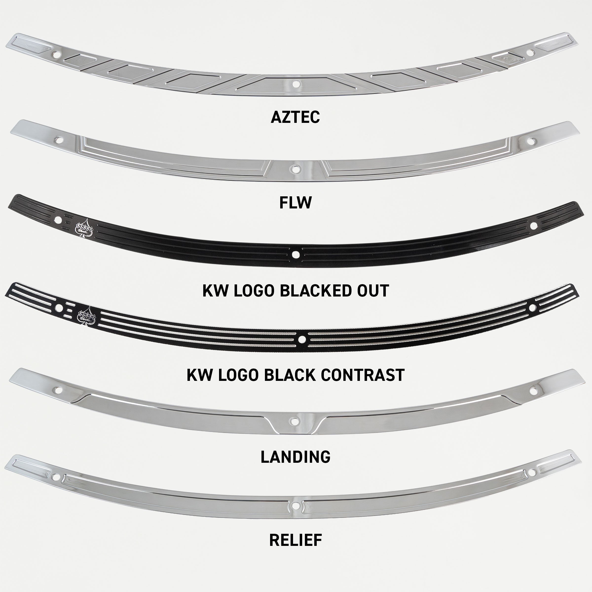 All styles of Windshield Trim for Harley-Davidson 2014-2025 FLH Motorcycles (All Available Styles)