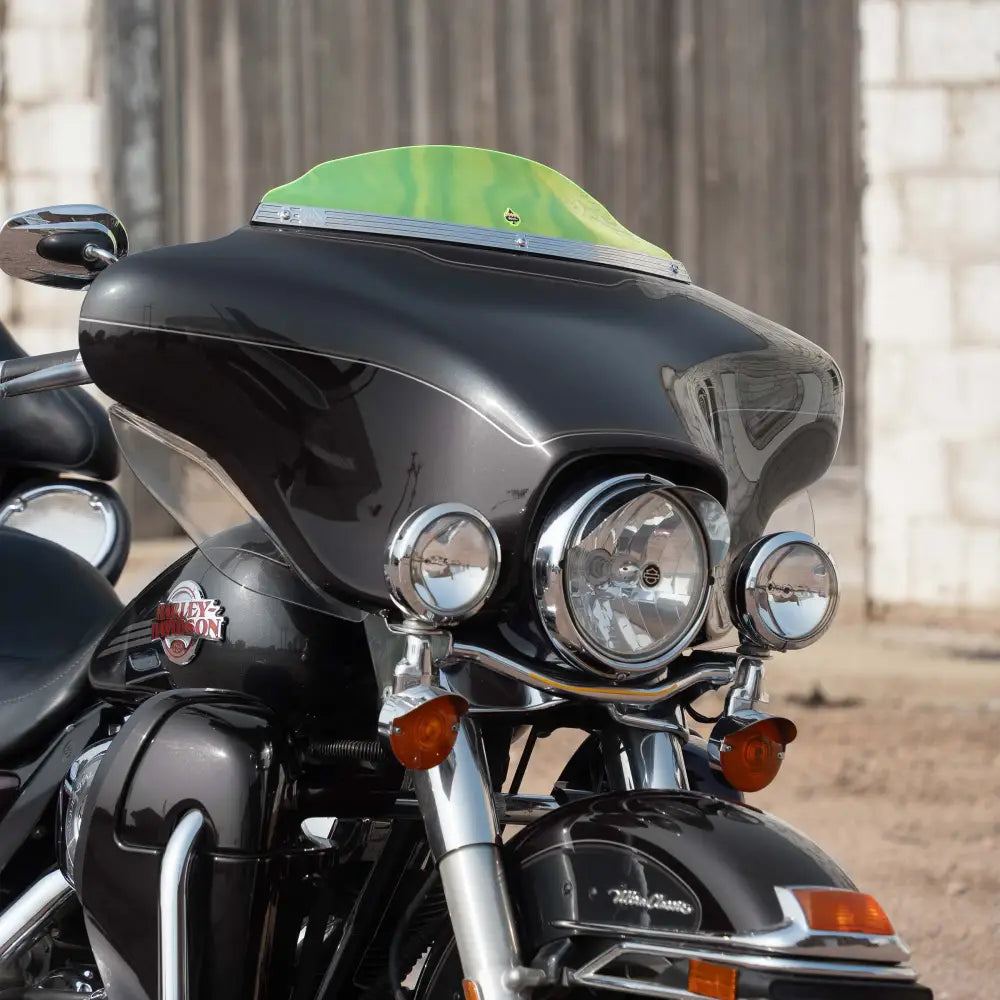 3.5" Green Ice Kolor Flare™ Windshield for Harley-Davidson 1996-2013 FLH motorcycle models(3.5" Green Ice)